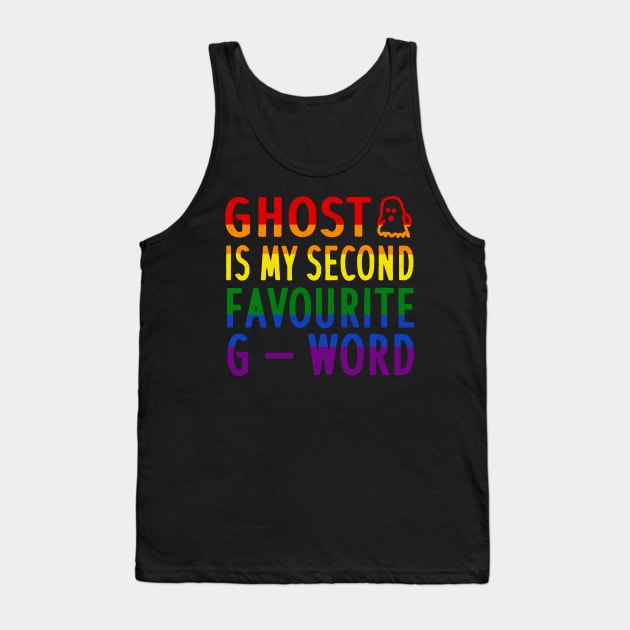 Halloween Spooky Ghost Party Costume Gay LGBT+ Tank Top by FindYourFavouriteDesign